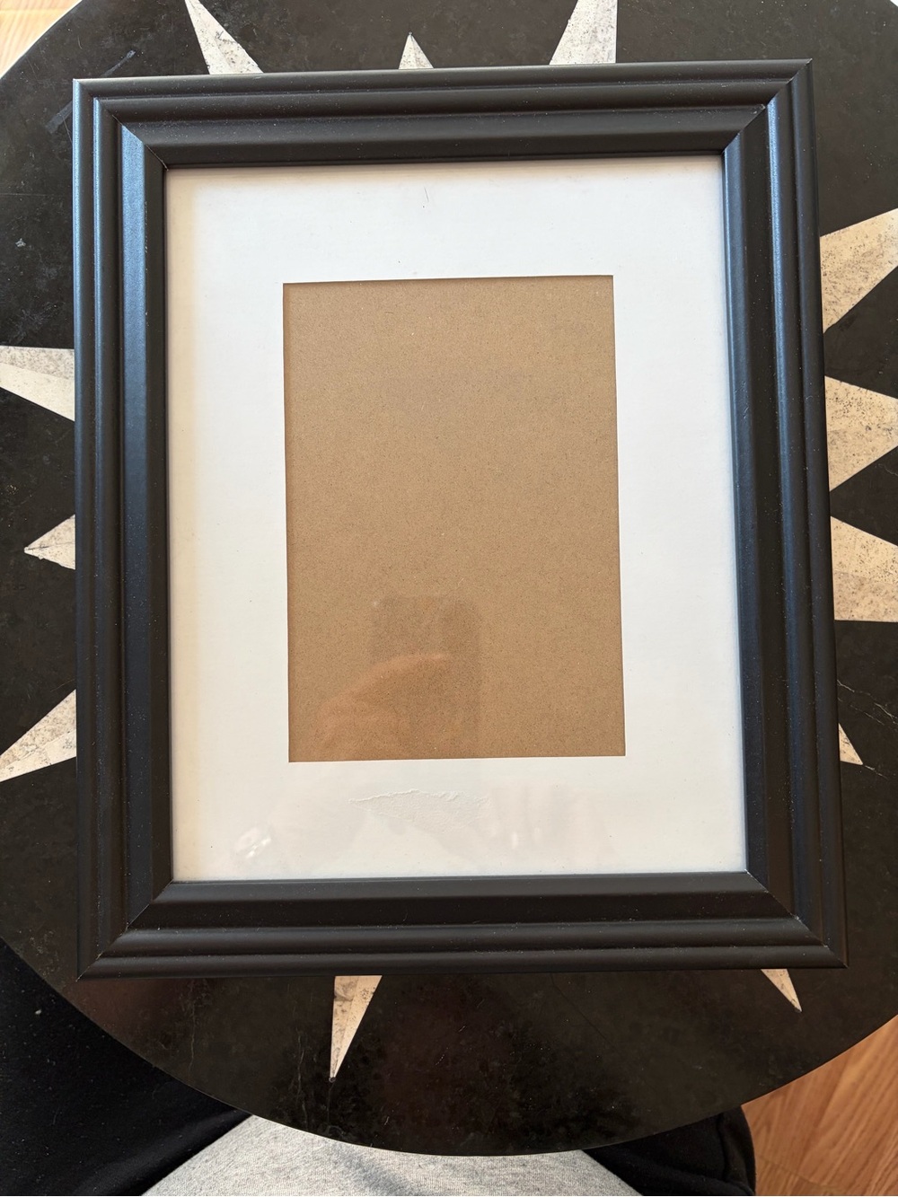 Classic Black Picture Frame with White Mat - Home Accents Fits 5x7 Photo